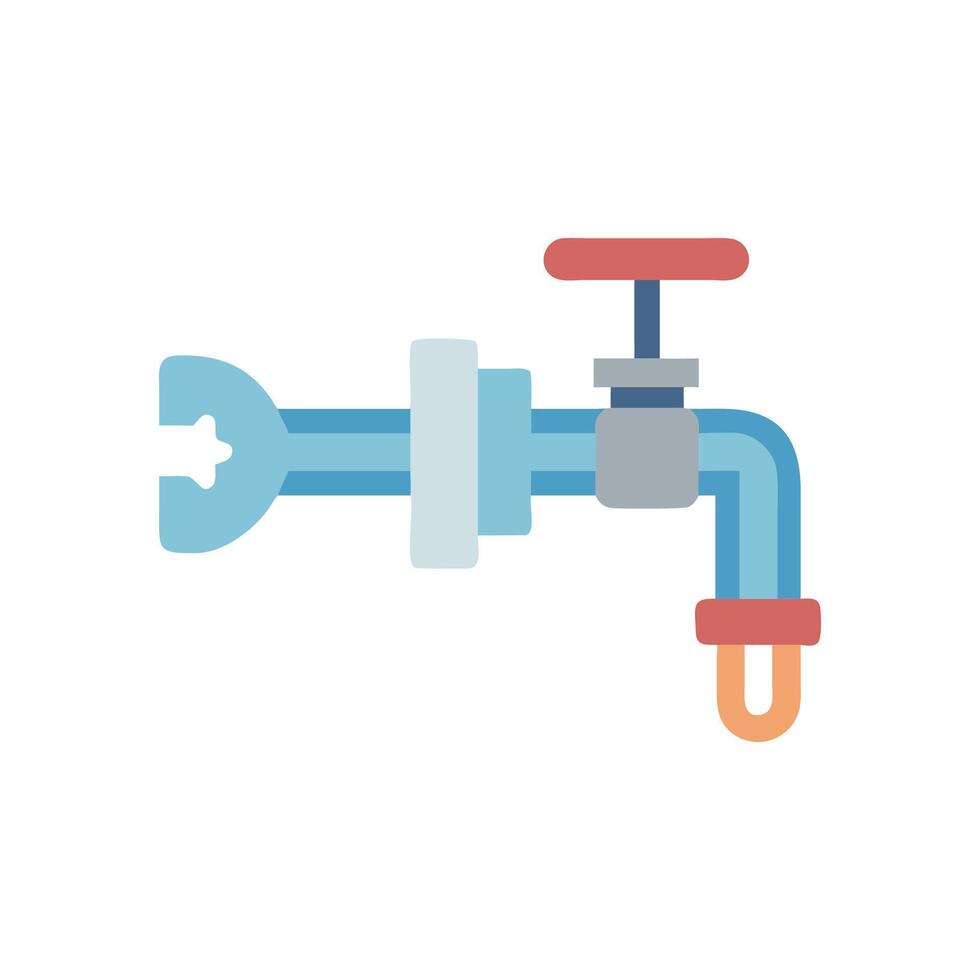 Stylish Plumbing Icon for Design vector