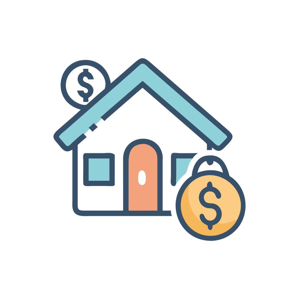 Unique Property Foreclosure Icon for Real Estate vector