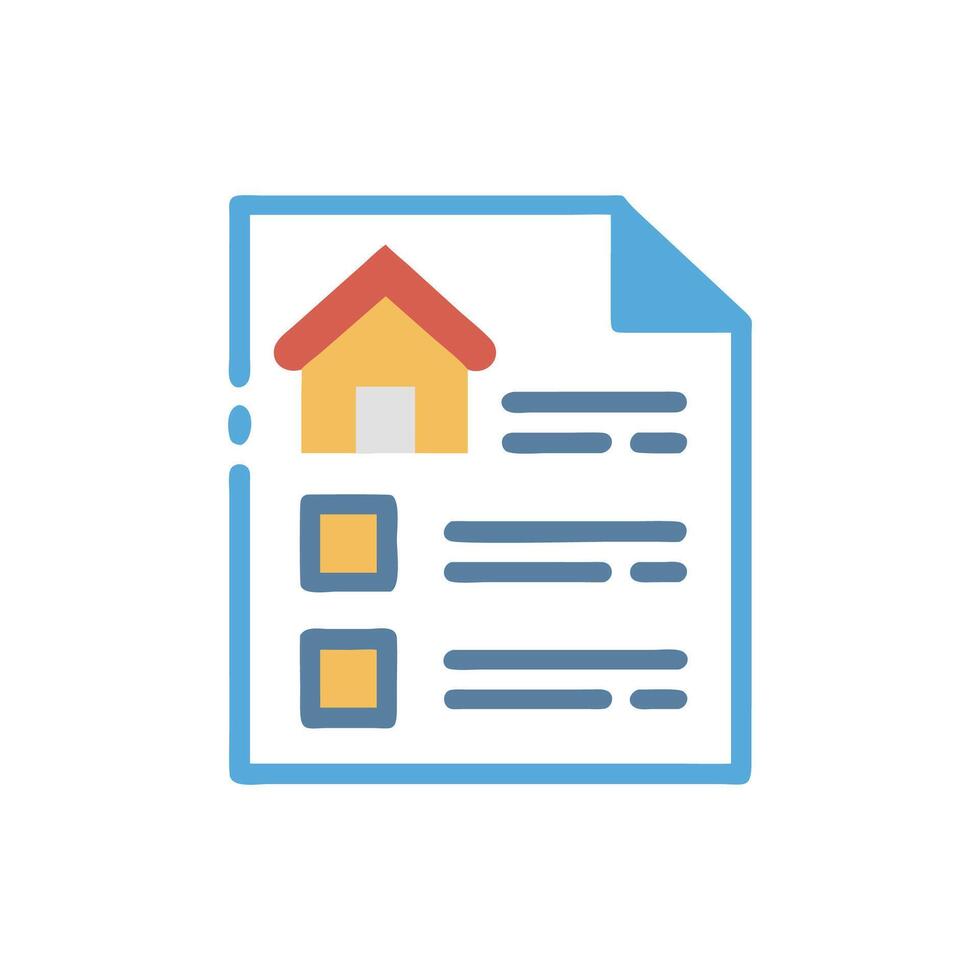 Stylish Property Listing Icon vector
