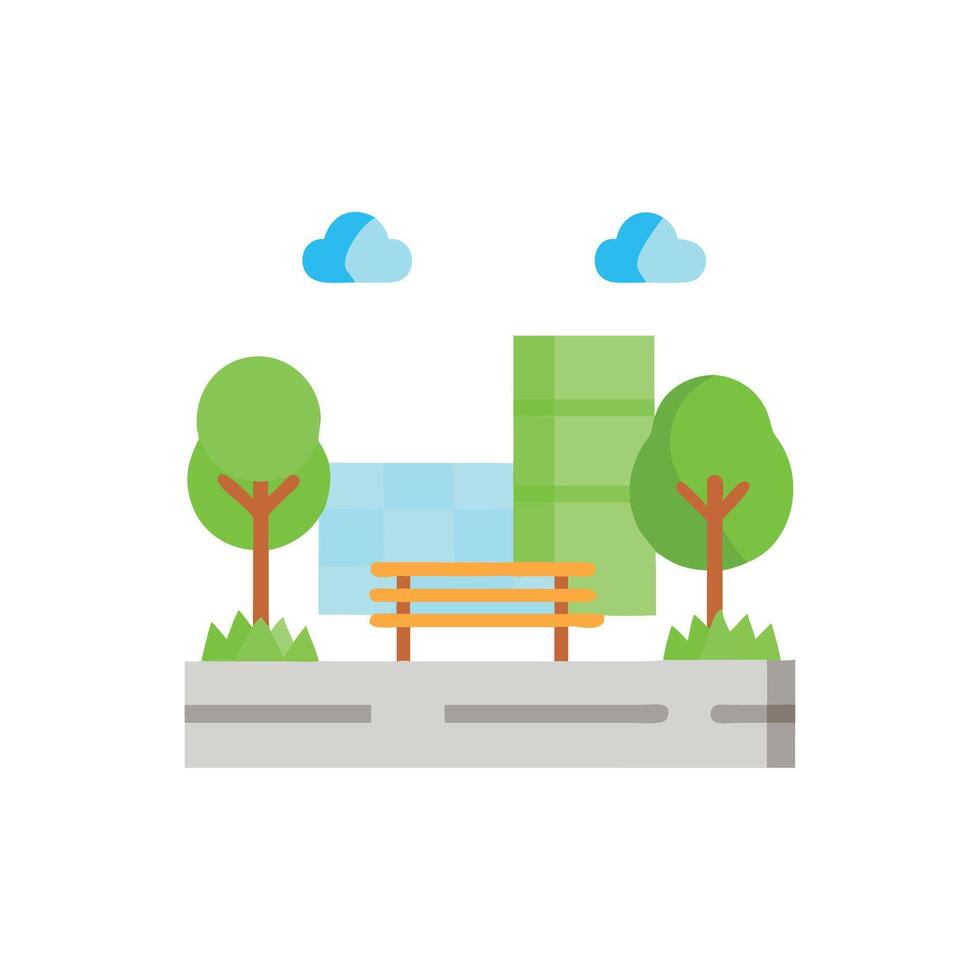 Stylish Public Park Icon vector