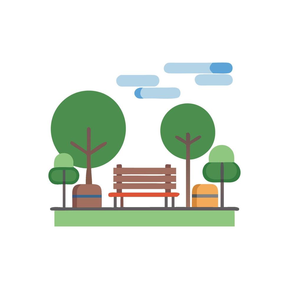 Unique Public Park Icon for Community vector