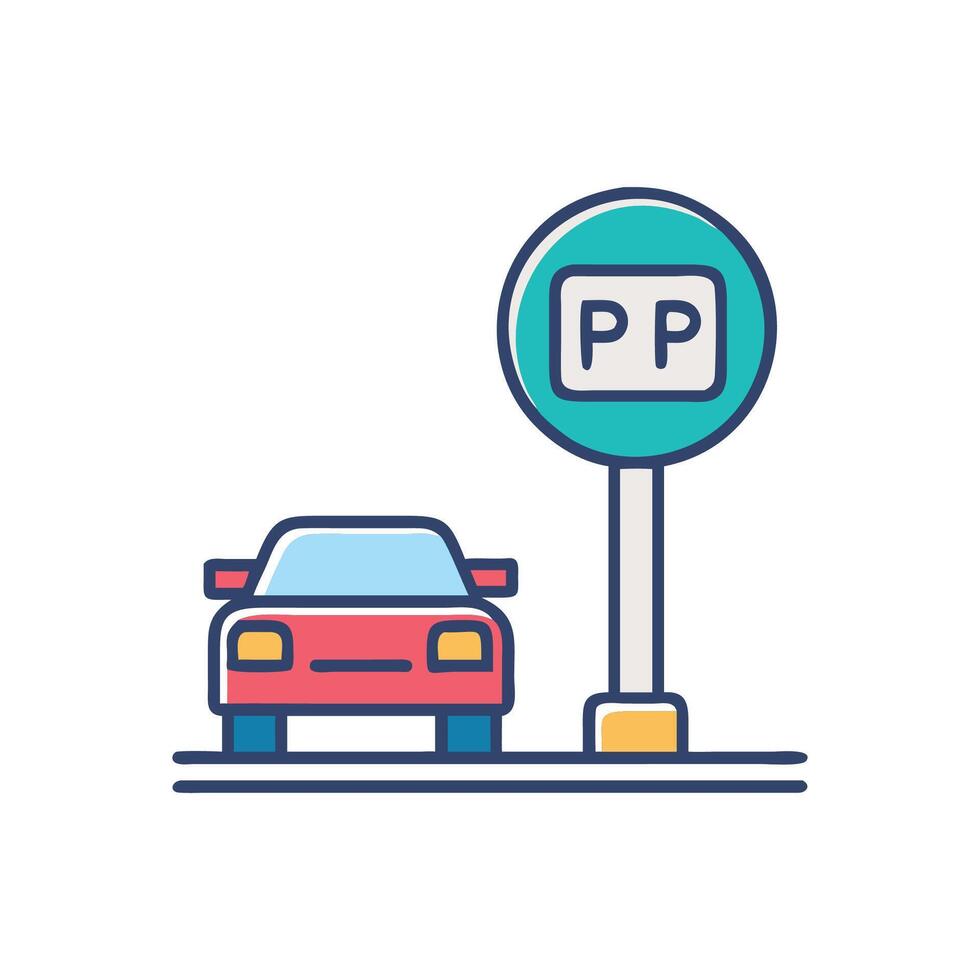 Unique Public Parking Icon for Design vector