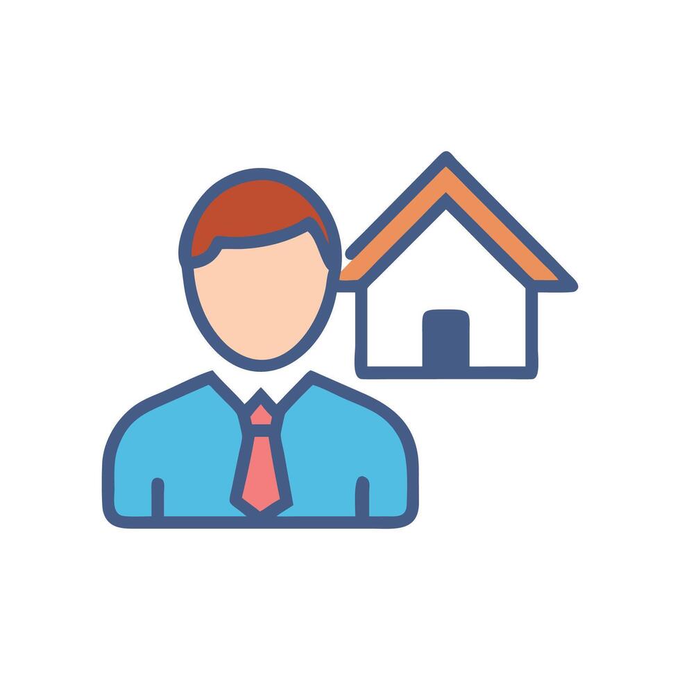 Unique Real Estate Agent Icon for Design vector