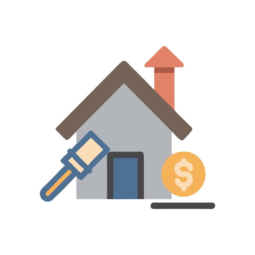 Creative Real Estate Auction Icon vector