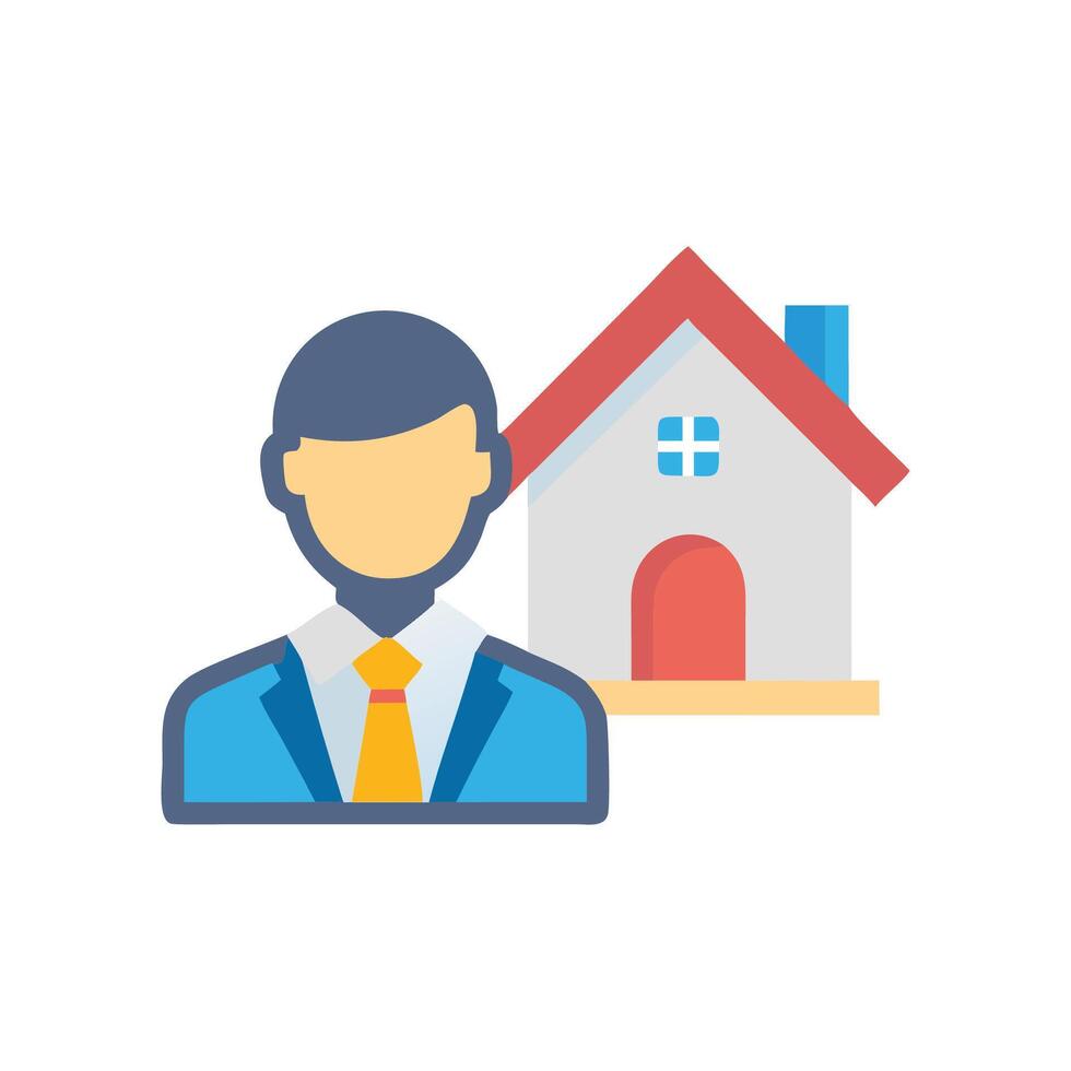 Realtor Icon for Real Estate Services vector