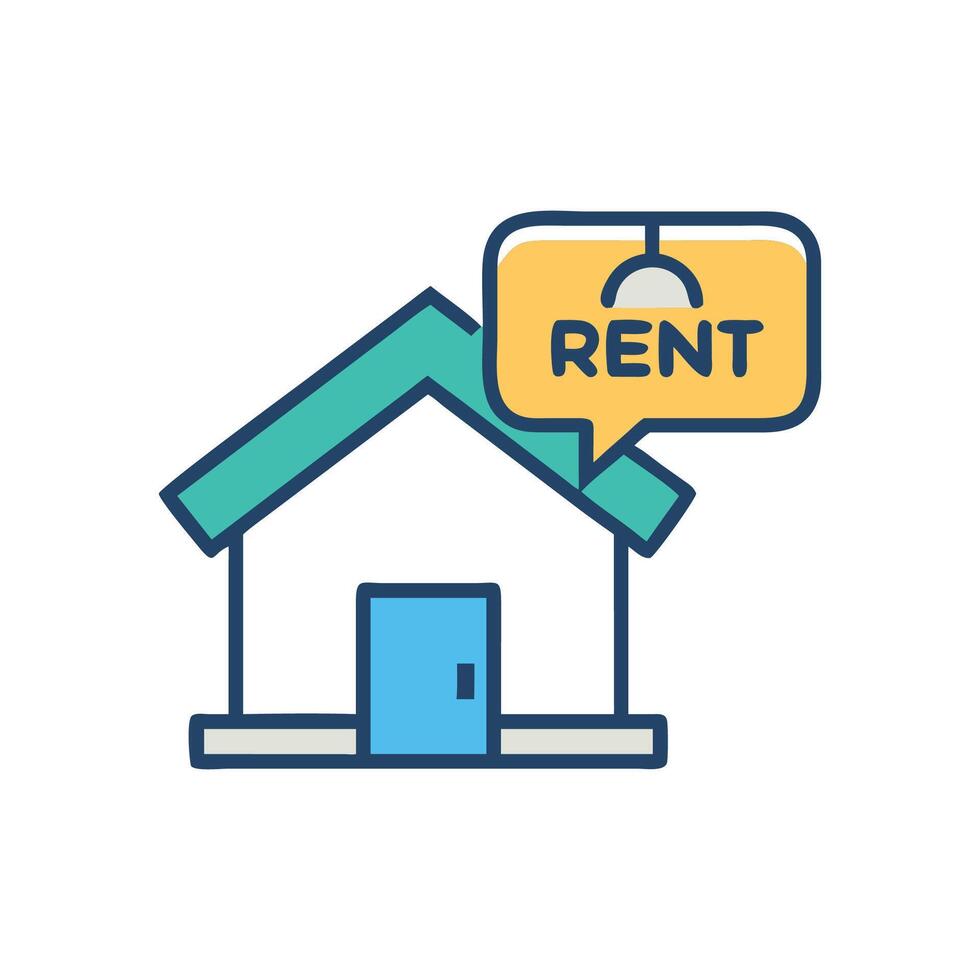 Creative Rental Property Icon vector