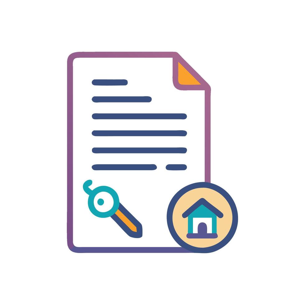 Unique Rental Agreement Icon for Design vector