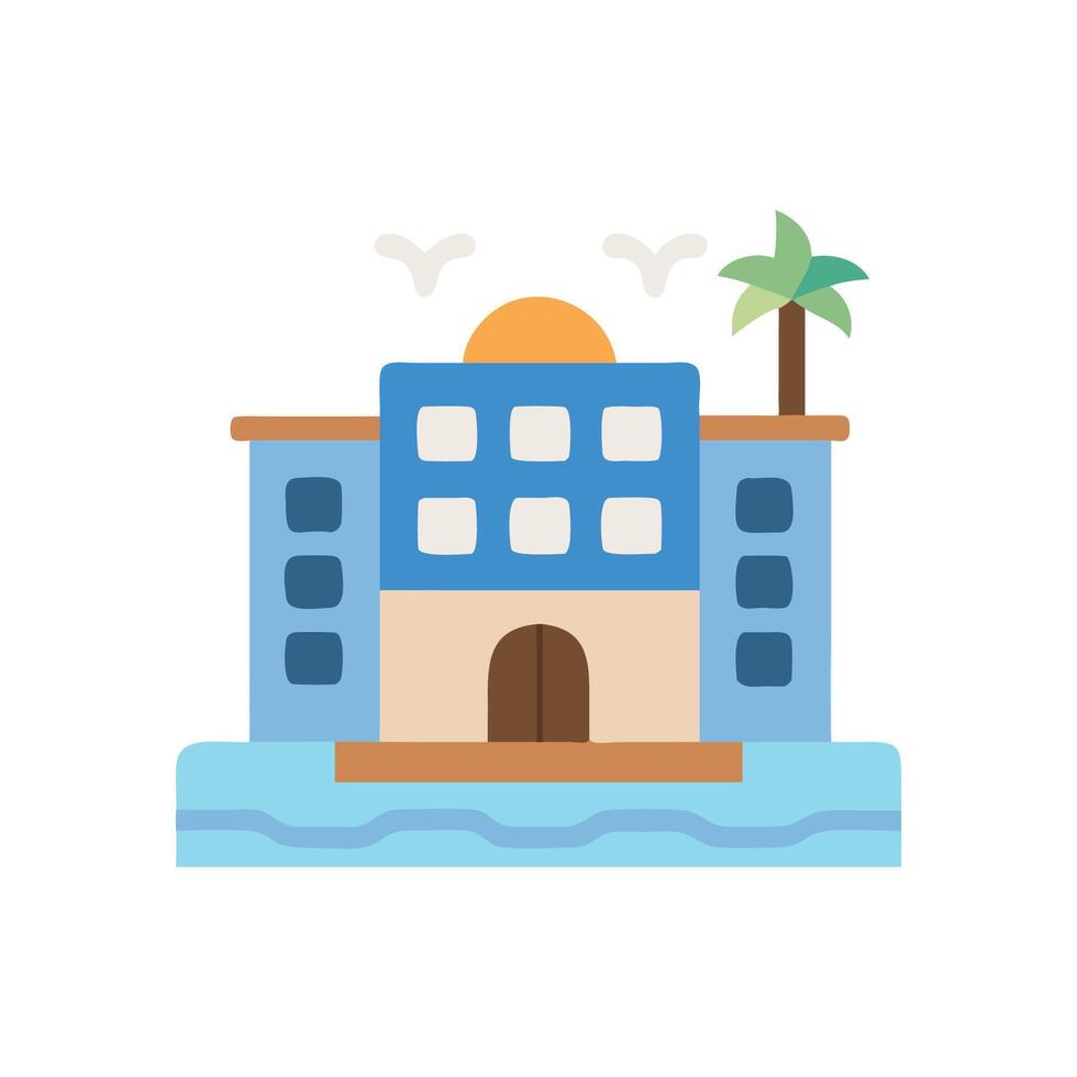 Unique Resort Icon for Travel vector