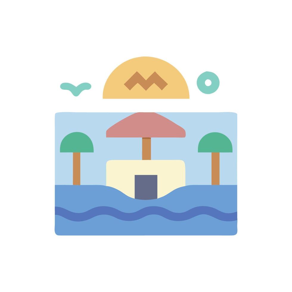Creative Resort Icon for Hospitality vector