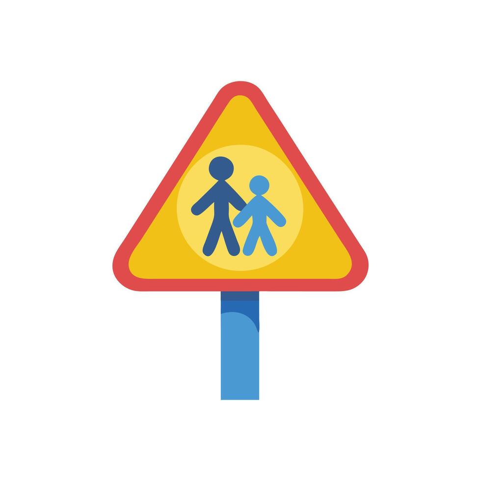 Stylish School Zone Icon vector