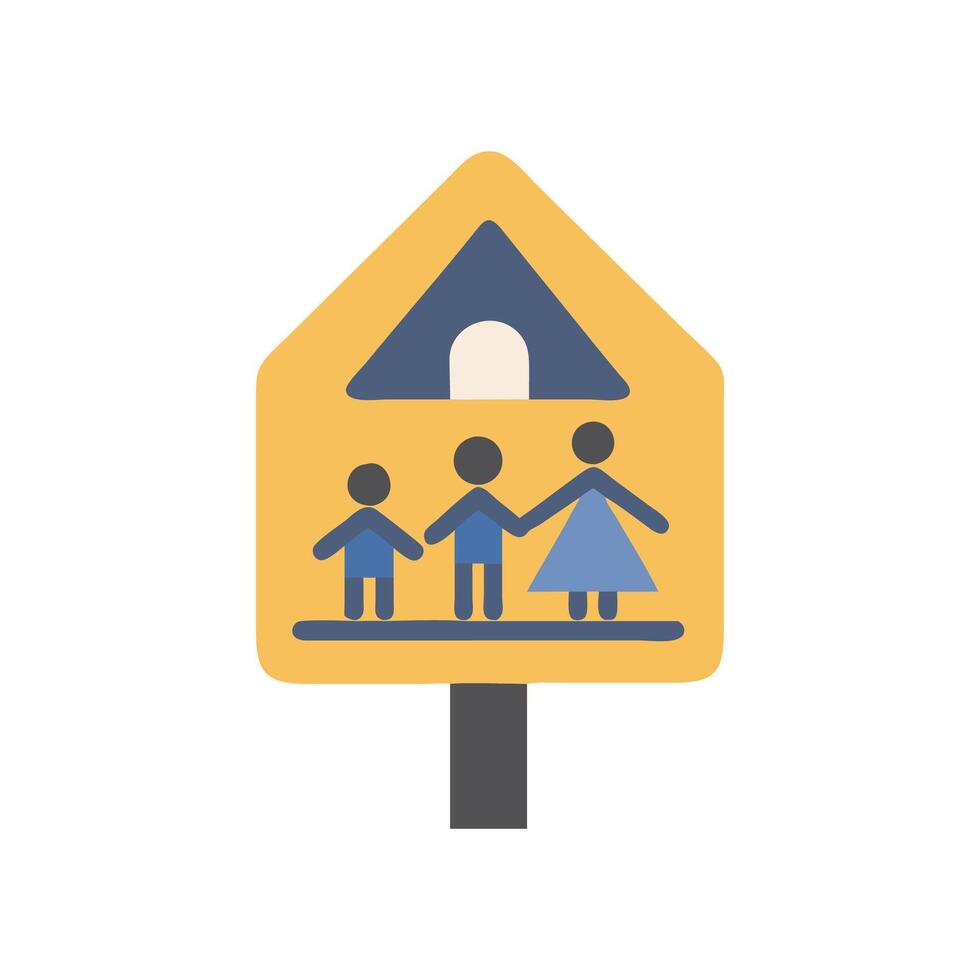Unique School Zone Icon for Safety vector