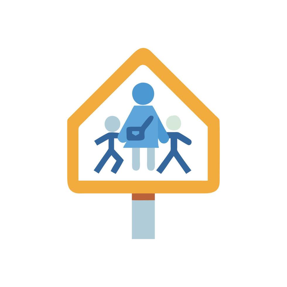 Creative School Zone Icon for Design vector