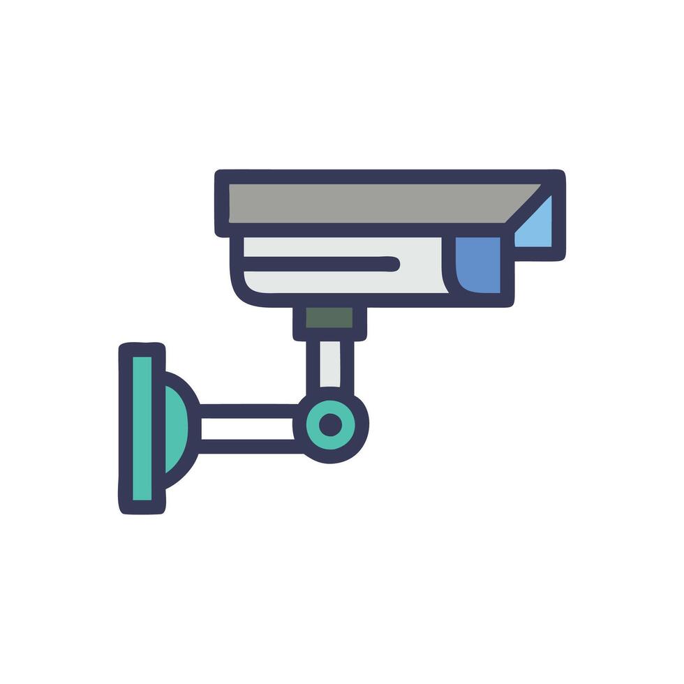 Stylish Security Camera Icon vector