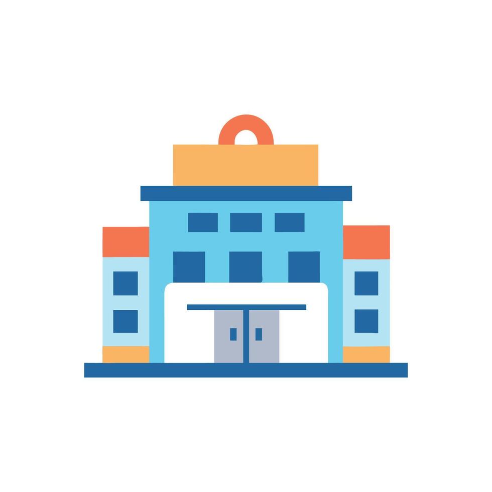 Creative Shopping Mall Icon vector