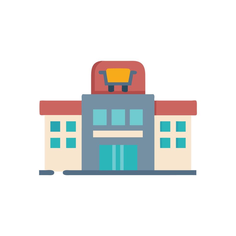 Shopping Mall Icon for Retail vector