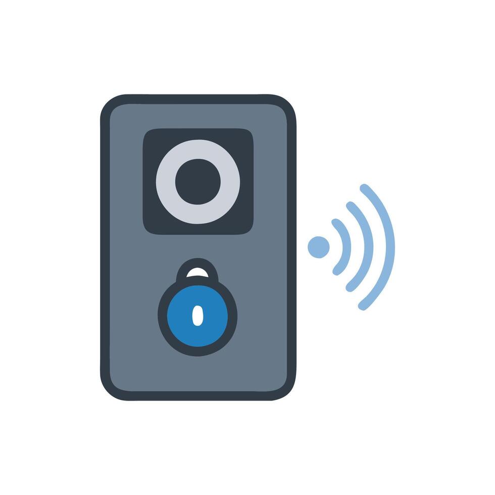Unique Smart Doorbell Icon for Home vector