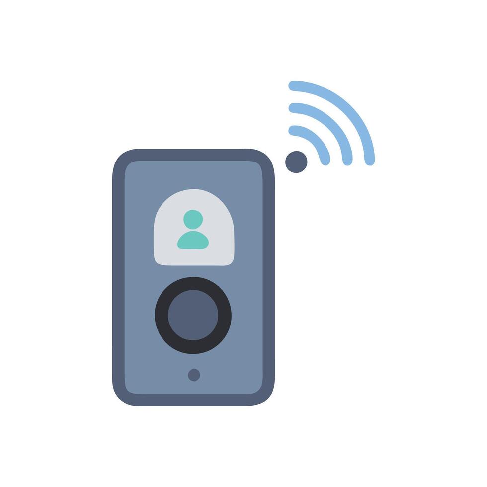 Smart Doorbell Icon for Security vector
