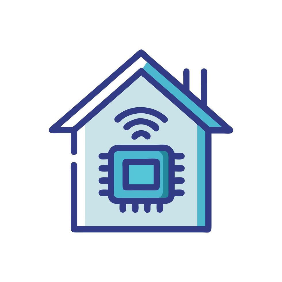 Smart Home Hub Icon for Connectivity vector