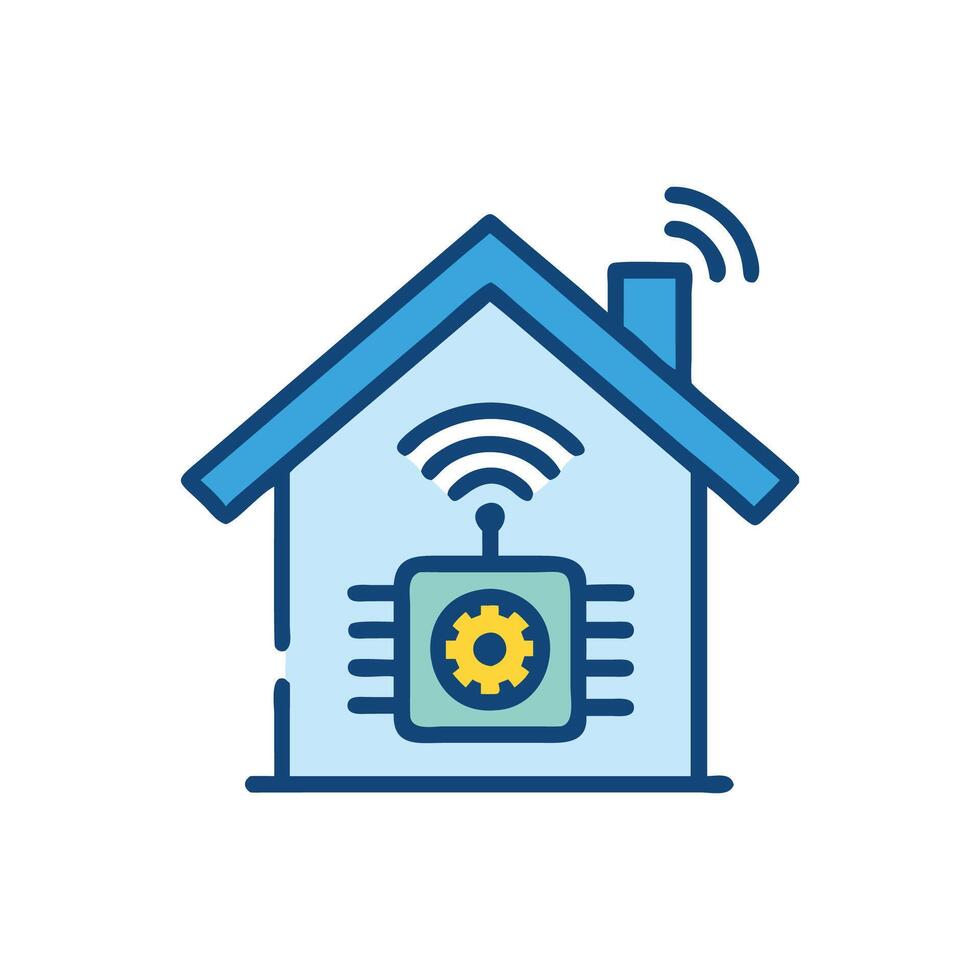 Unique Smart Home Icon for Technology vector