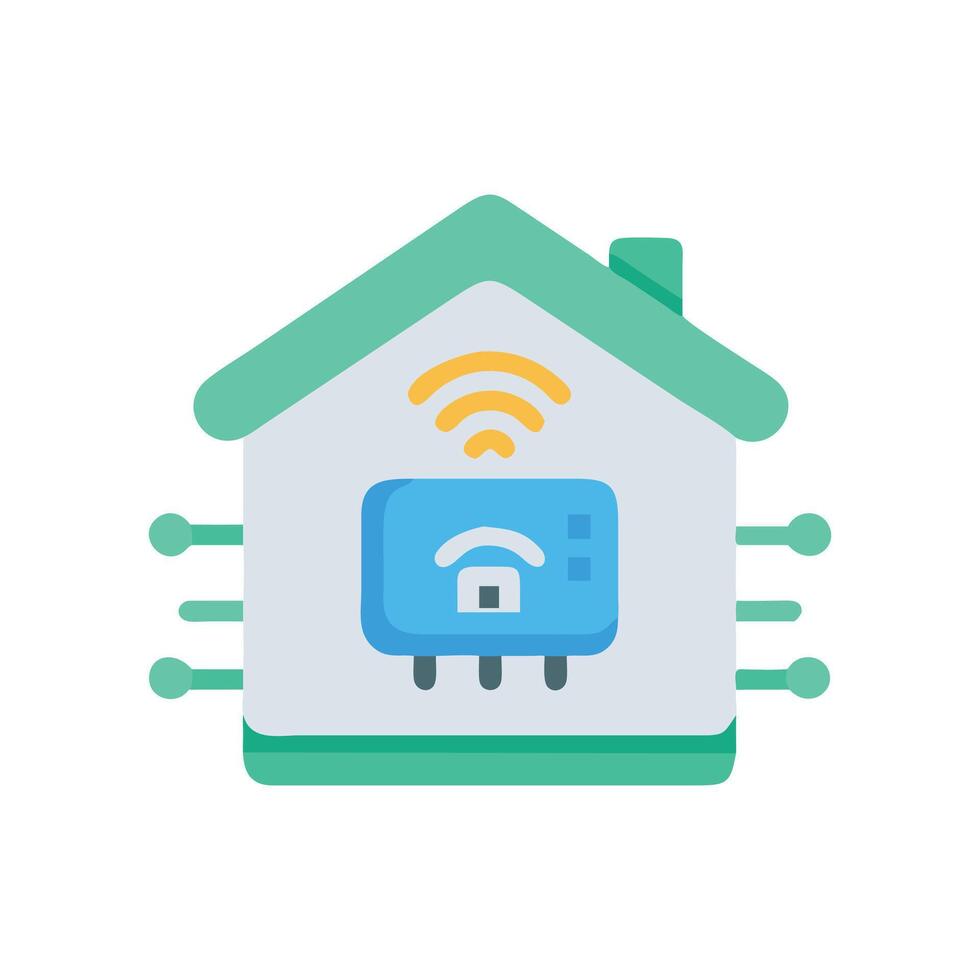 Creative Smart Home Hub Icon for Connectivity vector