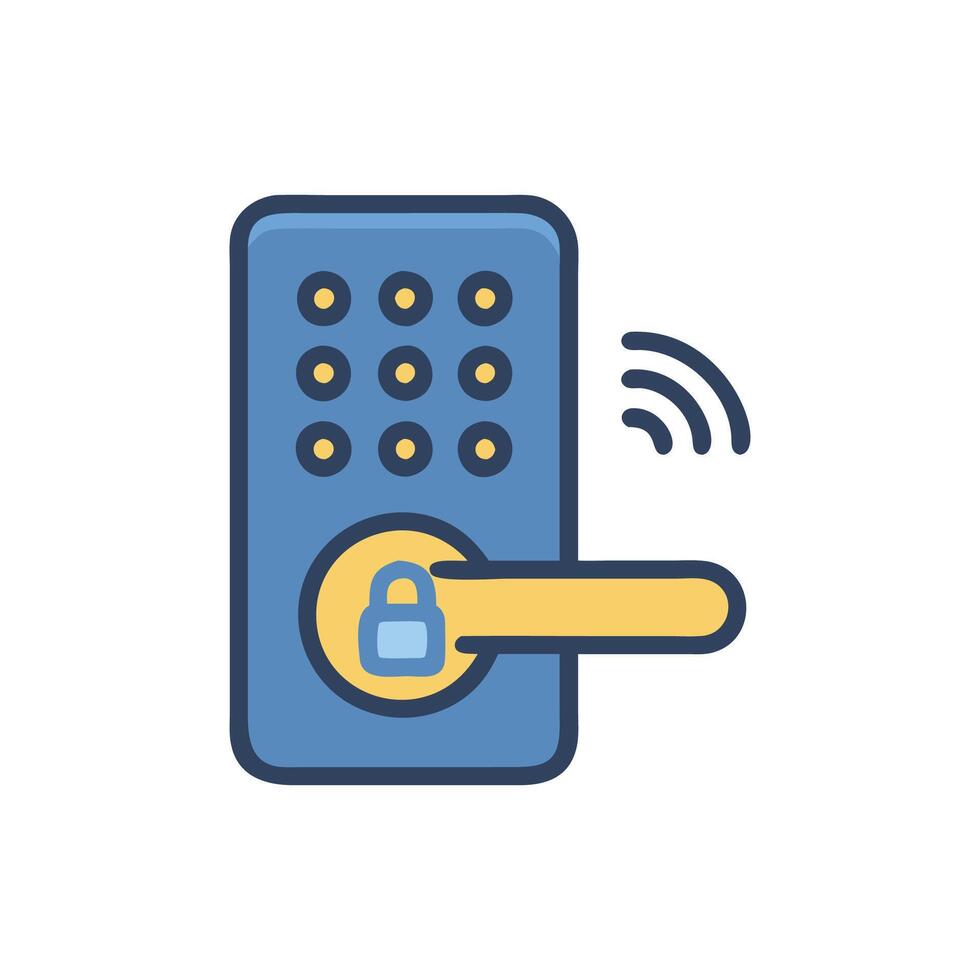 Unique Smart Lock Icon for Security vector