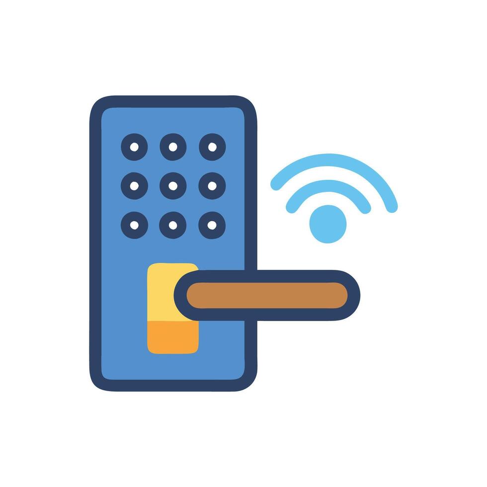 Creative Smart Lock Icon for Home vector