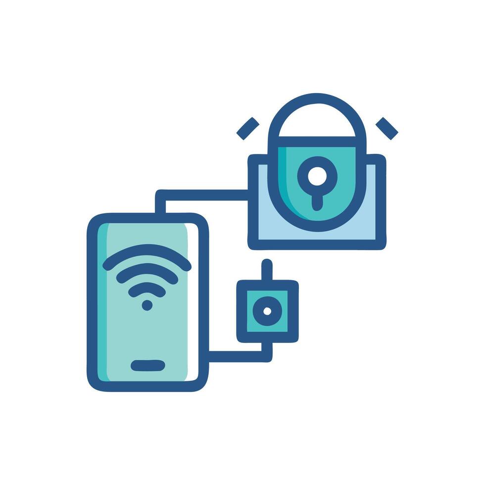 Unique Smart Security System Icon for Home vector