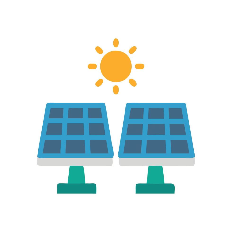 Creative Solar Panels Icon for Design vector