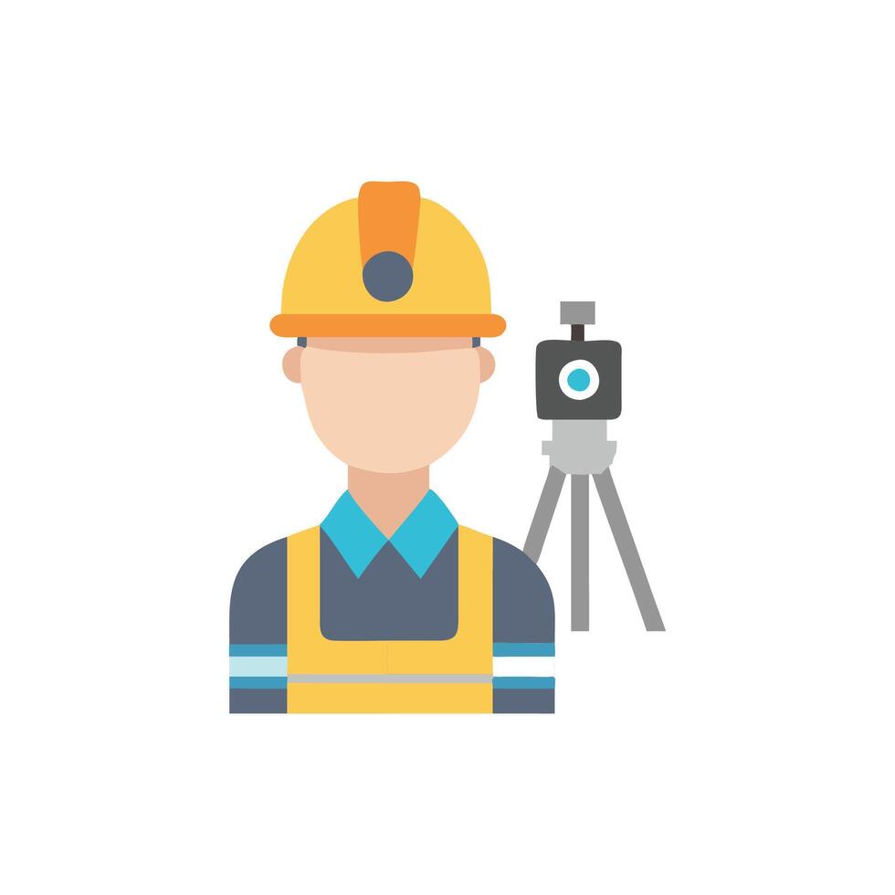 Surveyor Icon for Land Management vector