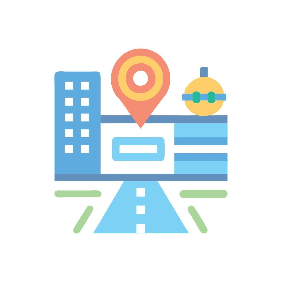 Stylish Street View Icon vector