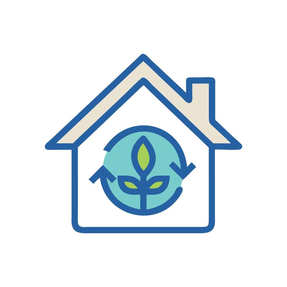 Creative Sustainable Housing Icon vector