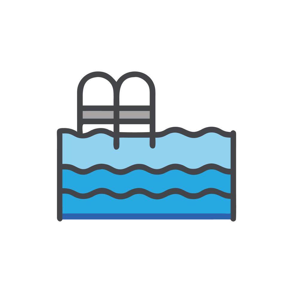 Creative Swimming Pool Icon for Design vector
