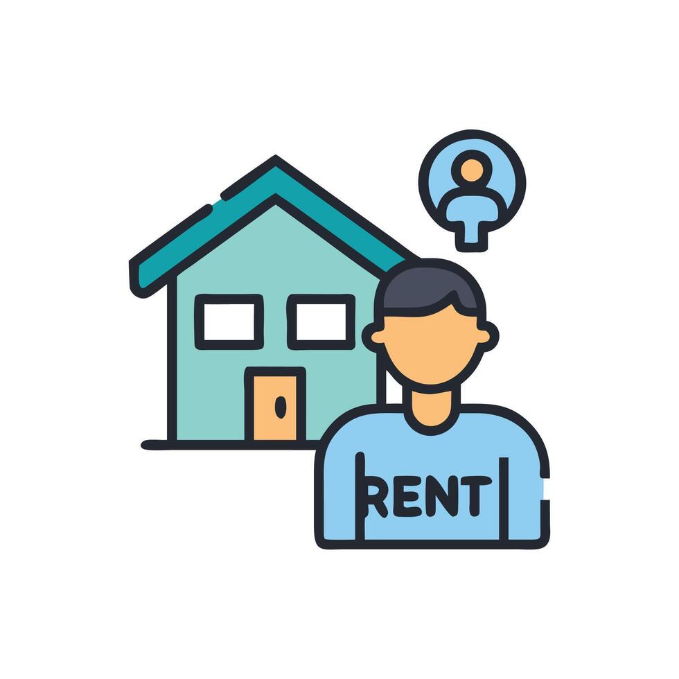Stylish Tenant Icon vector