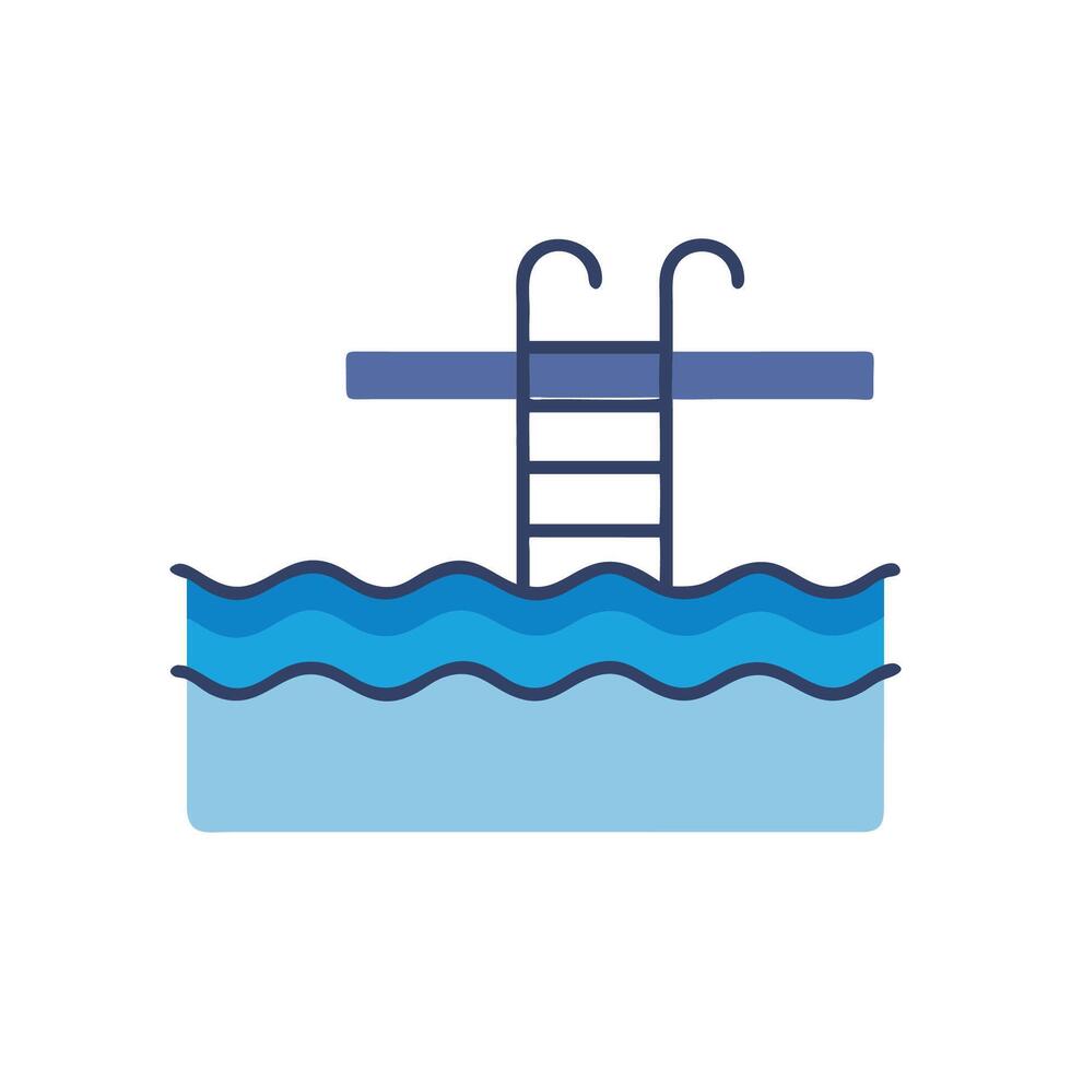 Stylish Swimming Pool Icon vector