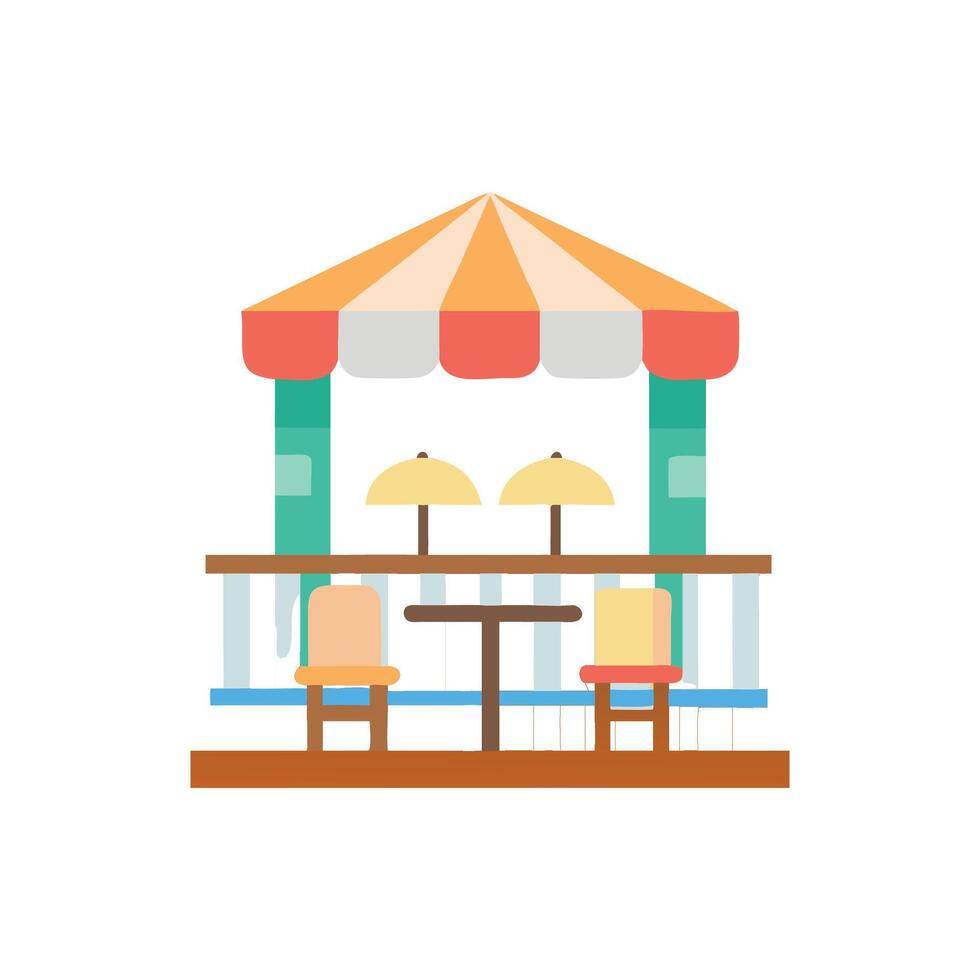 Stylish Terrace Icon for Design vector