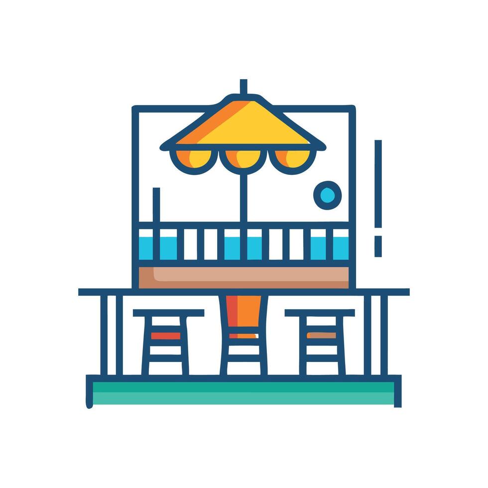 Unique Terrace Icon for Outdoor Living vector