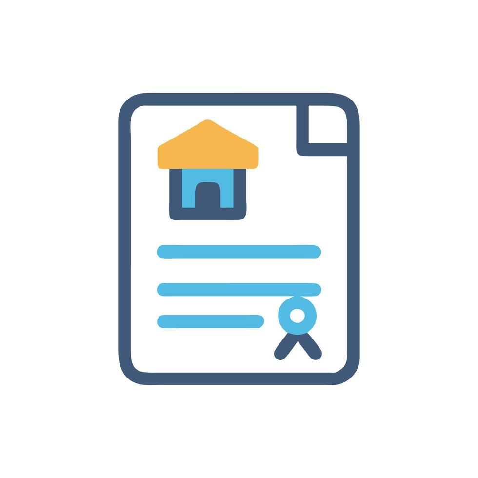 Title Deed Icon for Ownership vector