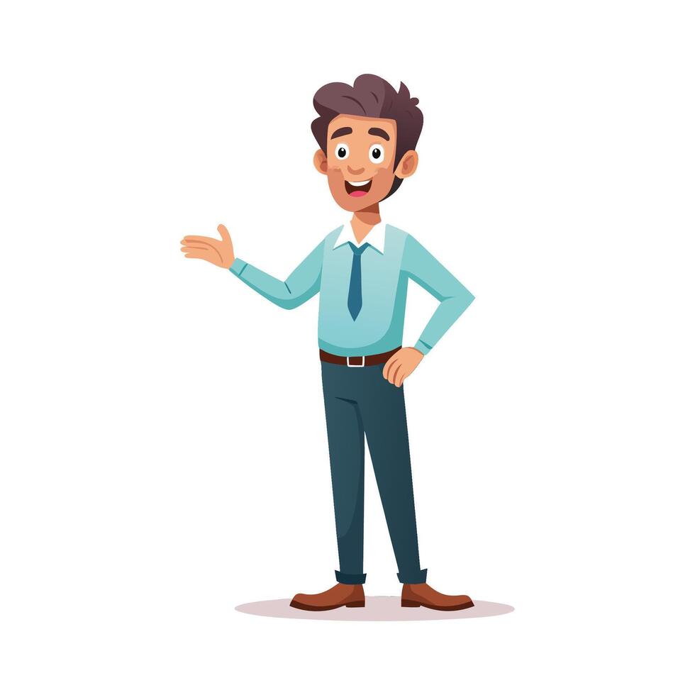 Instructor Explaining Concept with Gestures vector