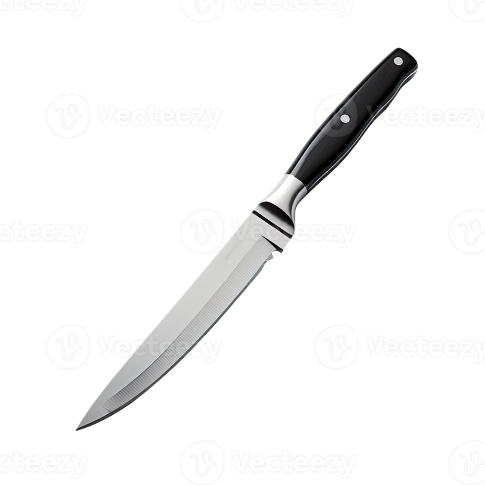 A clerical knife with a plastic handle isolated on transparent background png