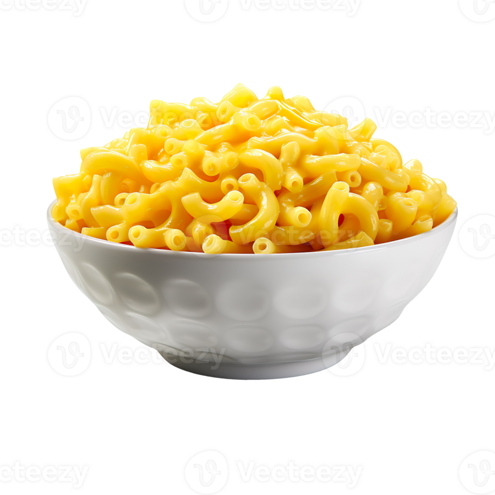 A bowl of mac and cheese isolated on transparent background png