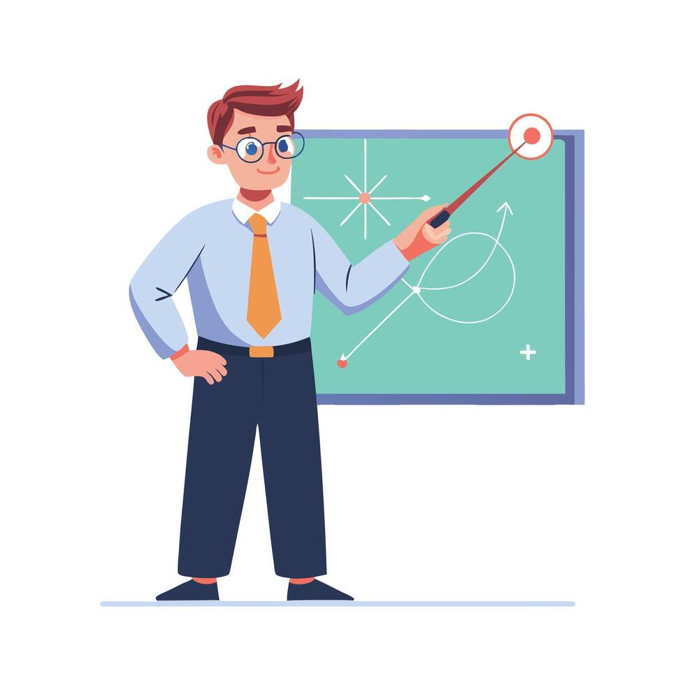 Dynamic Educator Presenting Laser Pointer for Learning vector