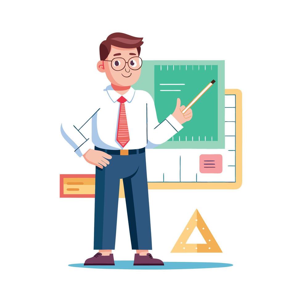 Creative Educator Highlighting Ruler for Diagonal Teaching vector
