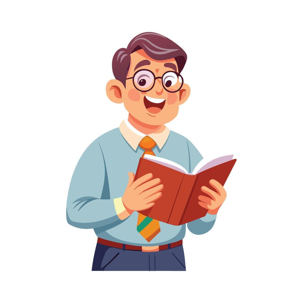 Educator Engaging Students with Storytelling vector