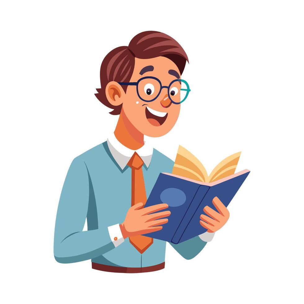 Teacher Using Storybook to Enhance Learning vector