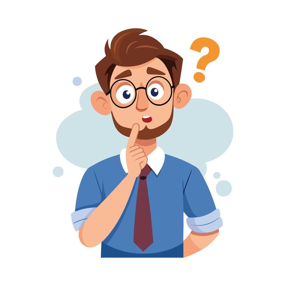 Teacher Featuring Eyebrow Raise During Inquiry vector