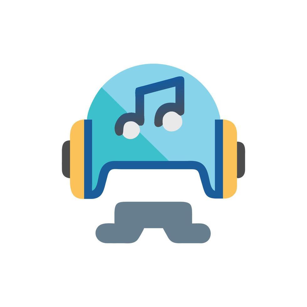 Charming Virtual Reality Music Icon for Creatives vector