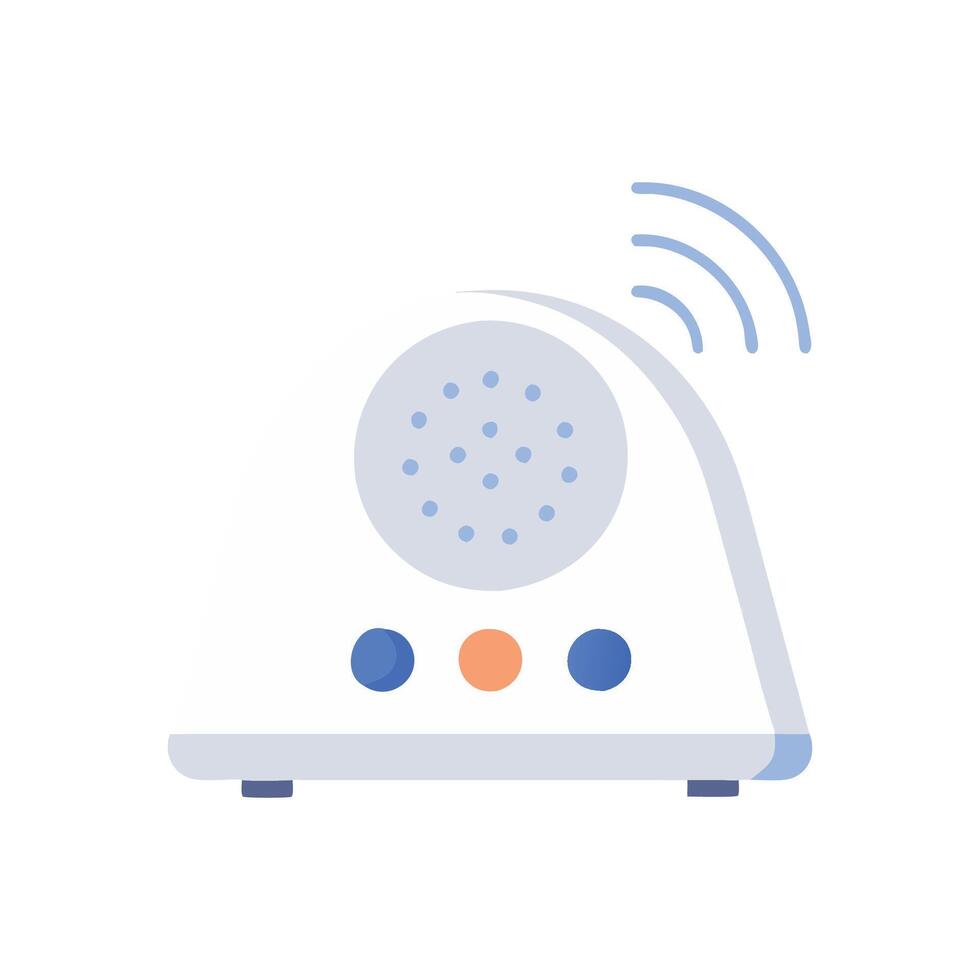 Elegant White Noise Sound Machine Icon vector