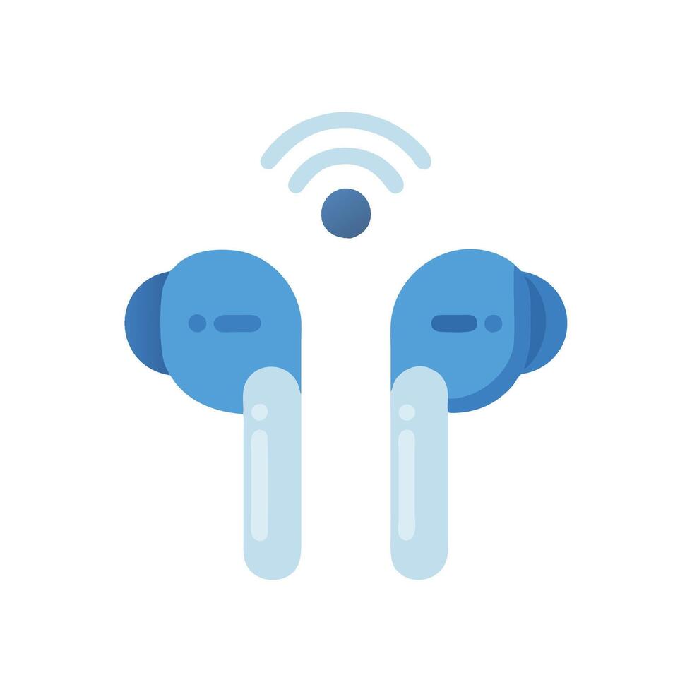 Versatile Wireless Earbuds Graphic for Projects vector