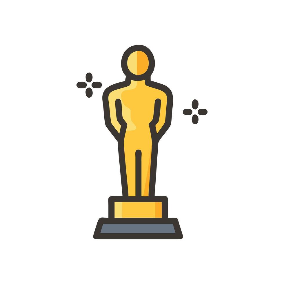 Stylish Oscars Award Icon vector