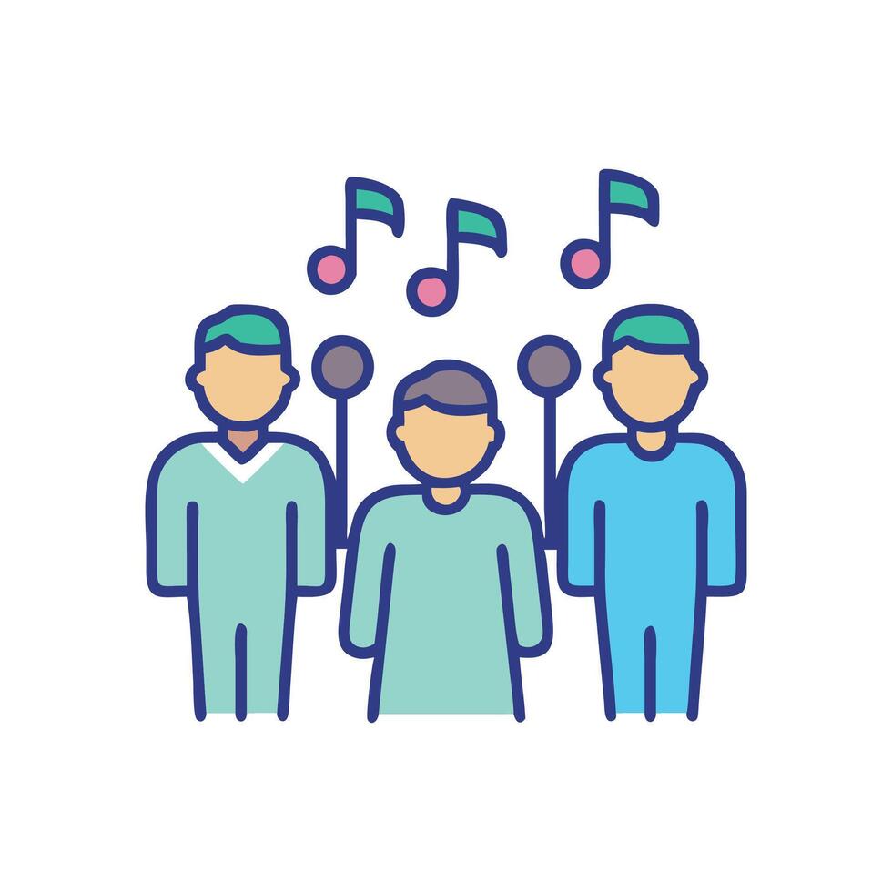 Stylish Acapella Group Icon vector